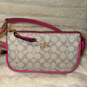 Coach Pink and Gray shoulder bag